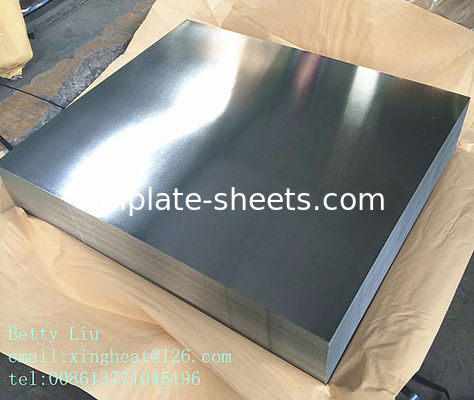 JIS G3303 EN10202 및 ASTM624 화학 및 식품 캔을 위한 밀링 절단용 표준 틴플릿 시트